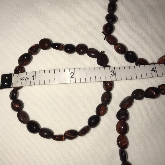 Red Tiger’s eye freeform nugget bracelet - Picture 3 of 5